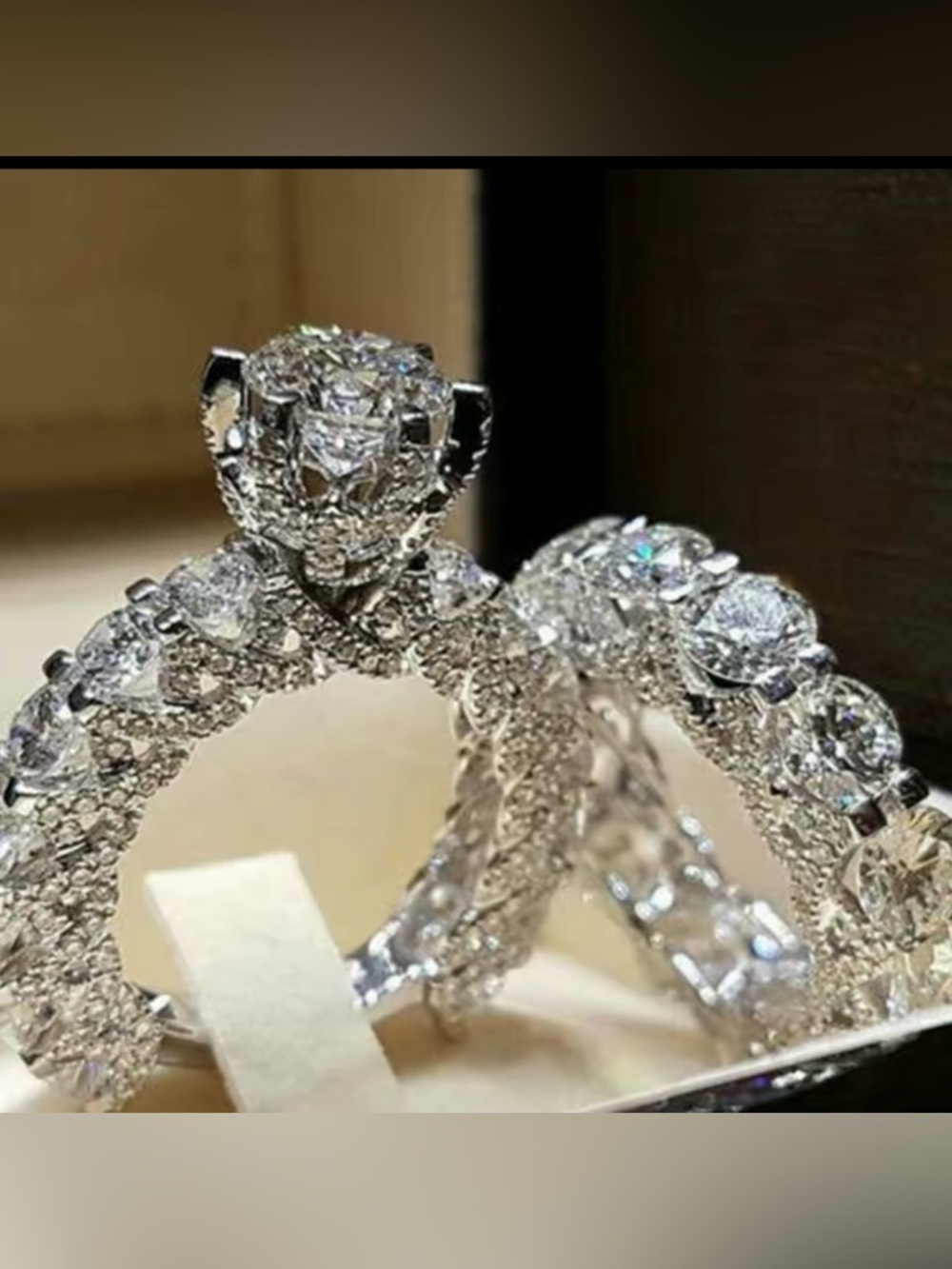 Elegant Zircon Ring Jewelry Silver Color Engagement Fashion Zircon